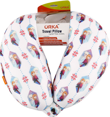 

ORKA Frozen Anna & Elsa Digital Printed U Neck Pillow(Multicolor)