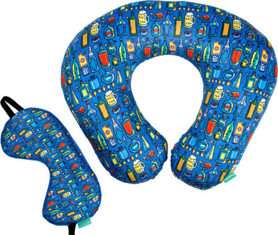 

Chumbak Daaru Neck Pillow & Eye Shade(Multicolor)