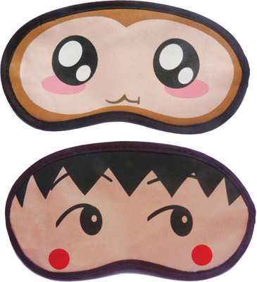 

Jonty BigEye-RedDot Cartoon Travel Sleeping Eye Cover Blindfold (Pack of 2) Eye Shade(Multicolor)