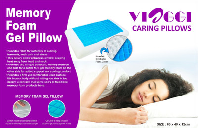 

Pack My Bag Memory Foam with Cool Gel Neck Pillow(White)