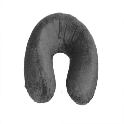 

Pack My Bag Inflatable with Polyester Fleece Cover Neck Pillow(Grey)
