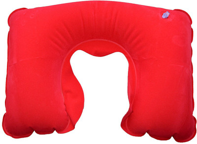 

ShoppingKiSite [Travel Must-have] 3 in 1 Handy Travel Kit, Inflatable Neck Pillow for Sleeping & Rest + Comfortable Eye Mask + Soft Noise-Blocking Earplugs, Great for Long Journey on Plane, Train Neck Pillow & Eye Shade(Red)