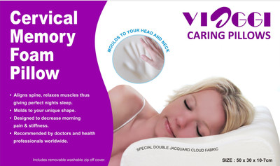 

Pack My Bag Cervical Memory Foam Neck Pillow(White)