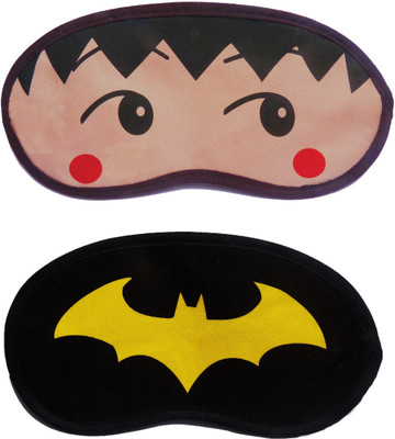 

Jenna RedDot-YellowBat Cartoon Travel Sleeping Eye Cover Blindfold (Pack of 2)(2 g)