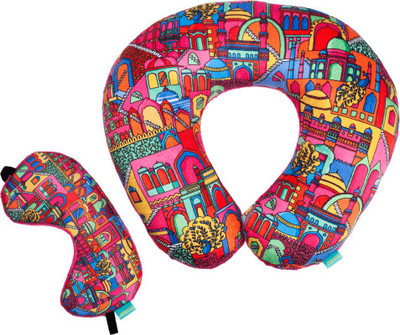 

Chumbak Monuments Neck Pillow & Eye Shade(Multicolor)