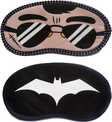 

Jenna BlackSpecs-WhiteBat Cartoon Travel Sleeping Eye Cover Blindfold (Pack of 2)(2 g)