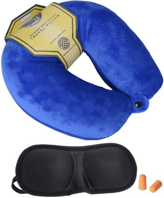 

Lifestyle-You TA15A_LHTBLUE Neck Pillow & Eye Shade(Light Blue), Black;light blue