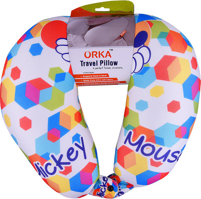 

ORKA Mickey Mouse Digital Printed U Neck Pillow(Multicolor)