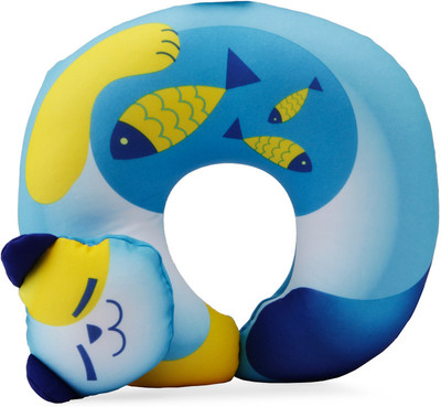 

Travel Blue Cat Fun Neck Pillow(Blue and Yellow), Multicolor