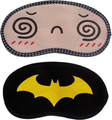 

Jonty Spiral-YellowBat Cartoon Travel Sleeping Eye Cover Blindfold (Pack of 2) Eye Shade(Multicolor)