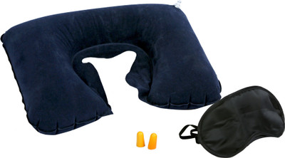

Home Creations Travel Kit Neck Pillow & Eye Shade(black, Blue)