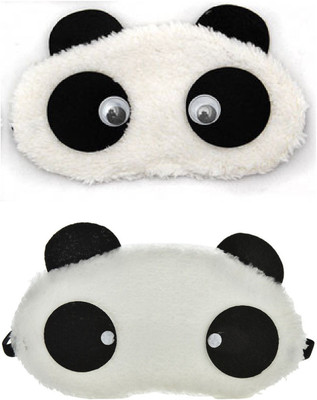 

Jonty Round Eyes Panda Travel Sleep Cover Blindfold (Pack of 2) Eye Shade(Multicolor)