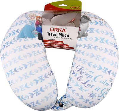 

ORKA Anna & Elsa Digital Printed U Neck Pillow(Multicolor)