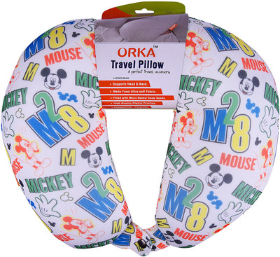 

ORKA Mickey M28 Digital Printed U Neck Pillow(Multicolor)