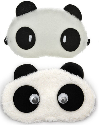 

Jenna Cylinder Eyes Panda Travel Sleep Cover Blindfold (Pack of 2)(2 g)