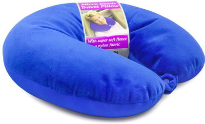 

VIAGGI Microbead Travel Neck safe With Fleece Neck Pillow(Royal Blue)
