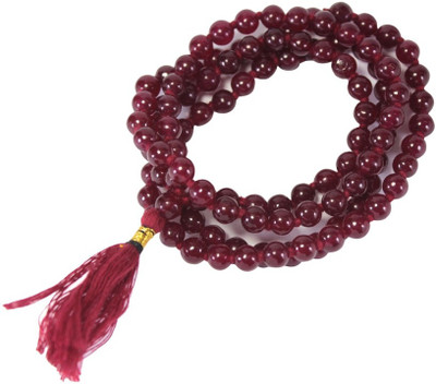 Narayan Religious Shopee Lal Hakik Mala / Red Agate Rosary Agate Stone Necklace