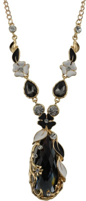 

High Trendz Designer Pendant With Long Chain Cubic Zirconia Gold-plated Plated Alloy Necklace