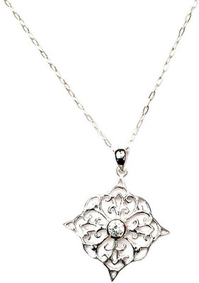 

LeCalla Cubic Zirconia Rhodium Plated Sterling Silver Necklace