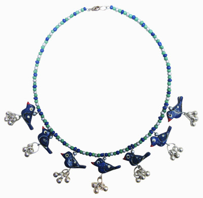 

Juhi Malhotra Blue Birds Wood Choker