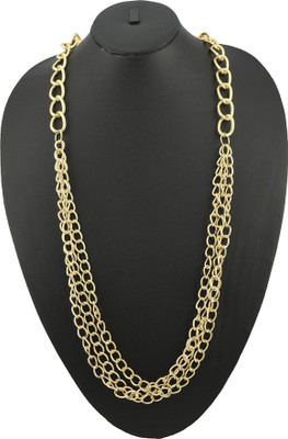 

High Trendz Designer Pendant With Long Chain Cubic Zirconia Gold-plated Plated Alloy Necklace