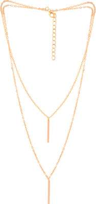 

Aaishwarya Trendy Dual Bar Drop Long Layered Alloy Necklace