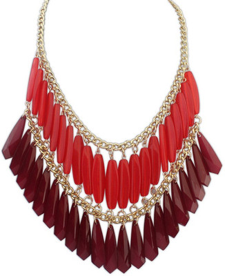 

Aaishwarya Go Bold Red Crystal Alloy Necklace