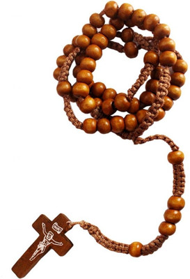 

Being Women CHRIST JESUS Cross Wooden Beads design Wood Necklace