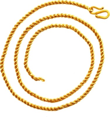 Khushal Thick Rope Stylish & Trendy Most Popular Beautiful Design Golden light Gold Plated Chain (18-20 Inch) Gold-plated Plated Alloy Chain