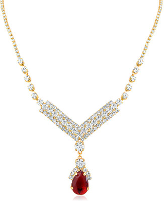 77% OFF on OVIYA Charismatic Lure Crystal, Ruby Gold-plated Plated Alloy, Brass Necklace 77% OFF on OVIYA Charismatic Lure Crystal, Ruby Gold-plated Plated Alloy, Brass Necklace