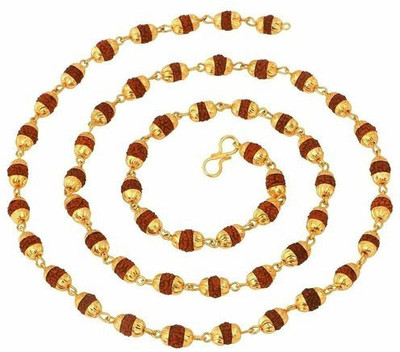 SEEYARA Rudraksh Mala Brass Chain