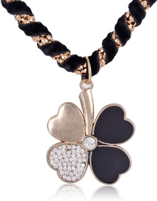 70% OFF on Cinderella Collection By Shining Diva Black And Silver Flower Pendant Alloy Necklace 70% OFF on Cinderella Collection By Shining Diva Black And Silver Flower Pendant Alloy Necklace