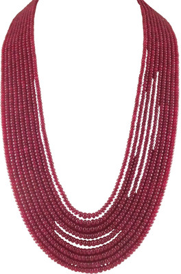 18% OFF on JPearls Royal Graded Ruby Ruby Alloy Necklace 18% OFF on JPearls Royal Graded Ruby Ruby Alloy Necklace