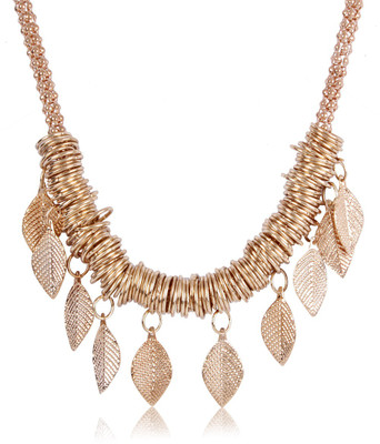 70% OFF on Cinderella Collection By Shining Diva Golden Leaves Statement Alloy Necklace 70% OFF on Cinderella Collection By Shining Diva Golden Leaves Statement Alloy Necklace