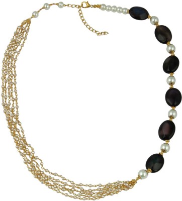 Pearlz Ocean Agate, Pearl Gold-plated Plated Alloy Necklace