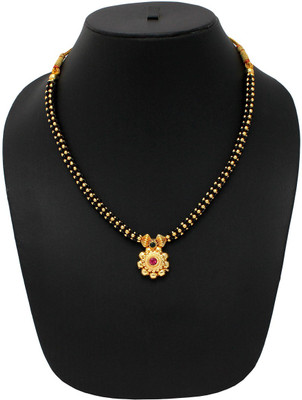 57% OFF on Womens Trendz Vertical Ball Thushi Crystal Gold-plated Plated Alloy Necklace