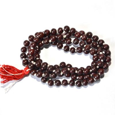 

Pandit NM Shrimali Red Sandalwood Mala Wood Necklace
