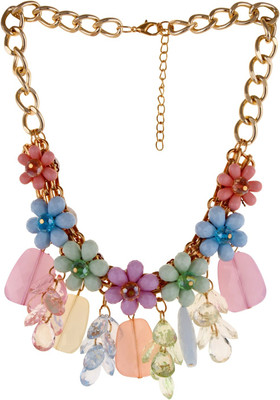 

Kauberi Jewels Celebrity Diva Mother of Pearl Gold-plated Plated Stone, Bone Necklace