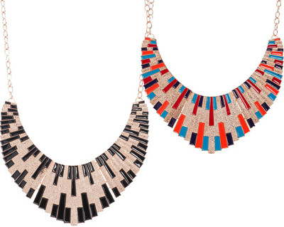 

Aaishwarya Dazzling Punk Tribal (Pack of 2) Alloy Necklace Set