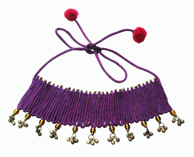

Juhi Malhotra Purple Beauty Cotton Dori Choker