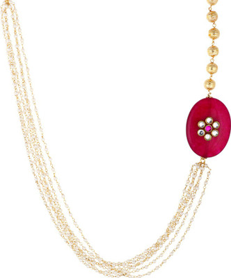 

Aaishwarya Multichain Red Fashion Crystal Alloy Necklace
