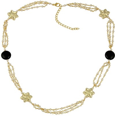 Pearlz Ocean Pearl, Onyx Gold-plated Plated Alloy Necklace