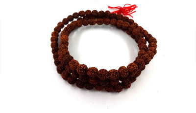 Sitare 108 Beads 8 mm Japa Pure Rudraksh Mala Wood Chain