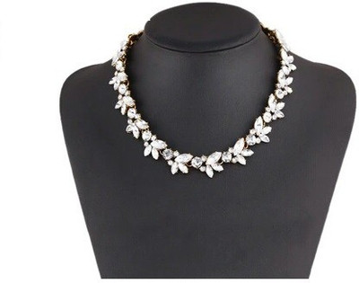 

WearYourFashion Full Rhinestone Flower Crystal Alloy Choker