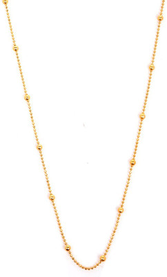 GoldNera Ball Design Brass Plated Brass Chain