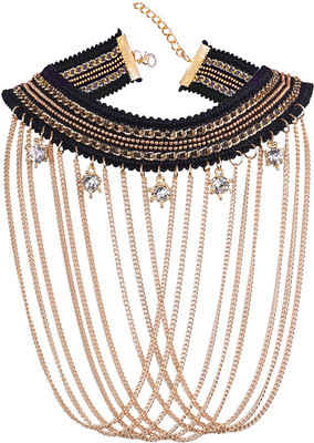 

Aaishwarya Crystal Fabric Choker