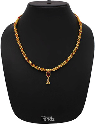66% OFF on Womens Trendz Kolhapuri Saaj Thushi Crystal Gold-plated Plated Alloy Necklace