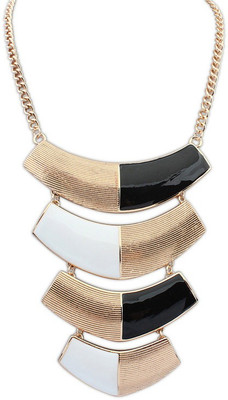 

Aaishwarya Statement Pyramid Monochrome Crystal Alloy Necklace