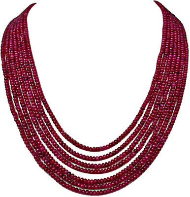 Surat Diamond Ruby Stone Necklace Surat Diamond Ruby Stone Necklace
