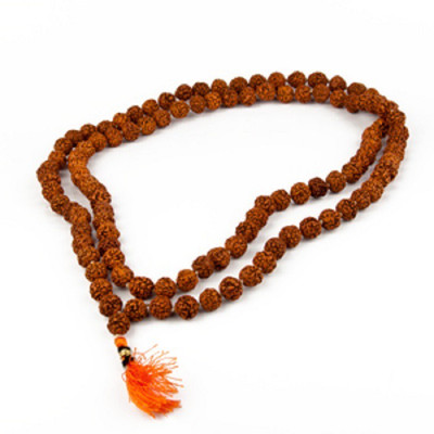 numeroastro 5 Mukhi Rudraksha Mala Big Beads Wood Chain